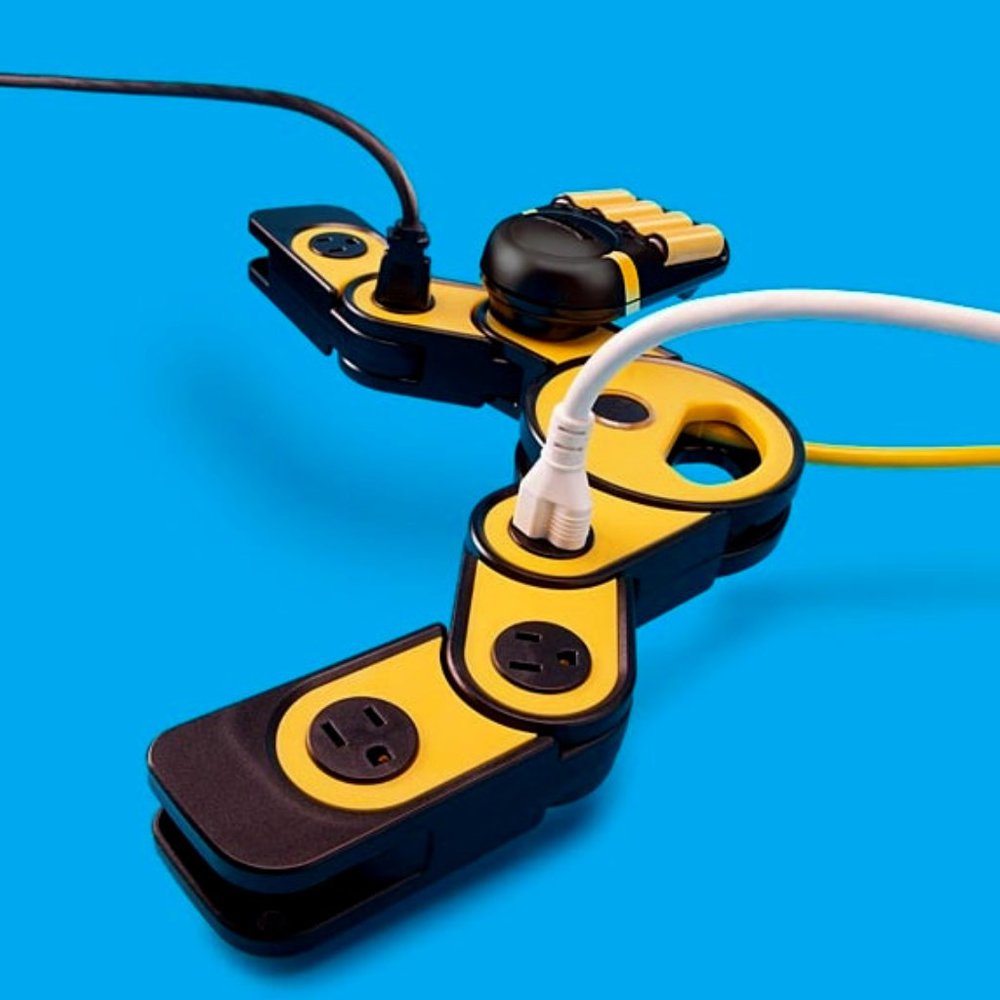 2 X 3 Workshop Grade 6 Outlet Flexible Pivot Power Strip/Surge Protector